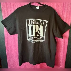 New Lagunitas IPA Black T Shirt Mens XL Ruthlessly Delicious Craft Beer Brewery